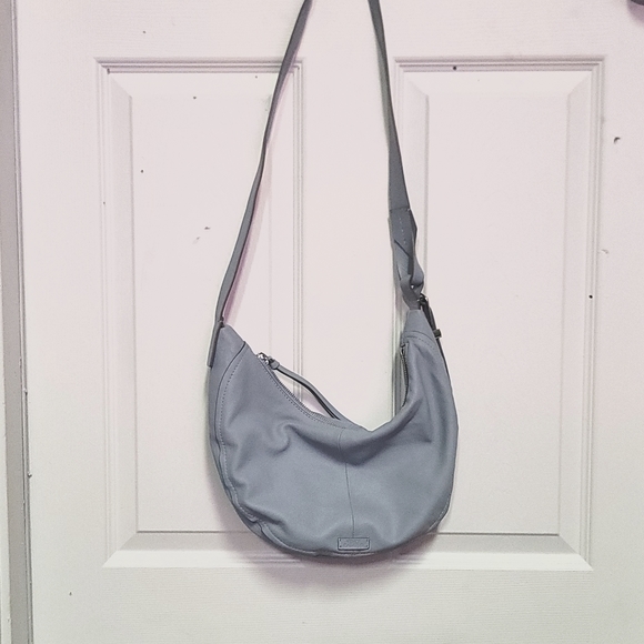 Vince Camuto baby blue crossbows purse. - Picture 3 of 4